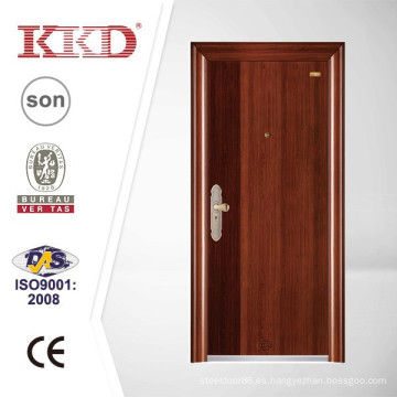 Diseño plano puerta acero polaco embotado KKD-703 para seguridad residencial